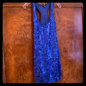 Sequined blue dress